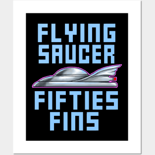 Flying saucer fifties fins Posters and Art